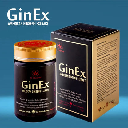 GinEx® 西洋蔘黑膏滋 (純膏劑-240g)G-Pharma Canada（Adaptogen Pharma Corporation)